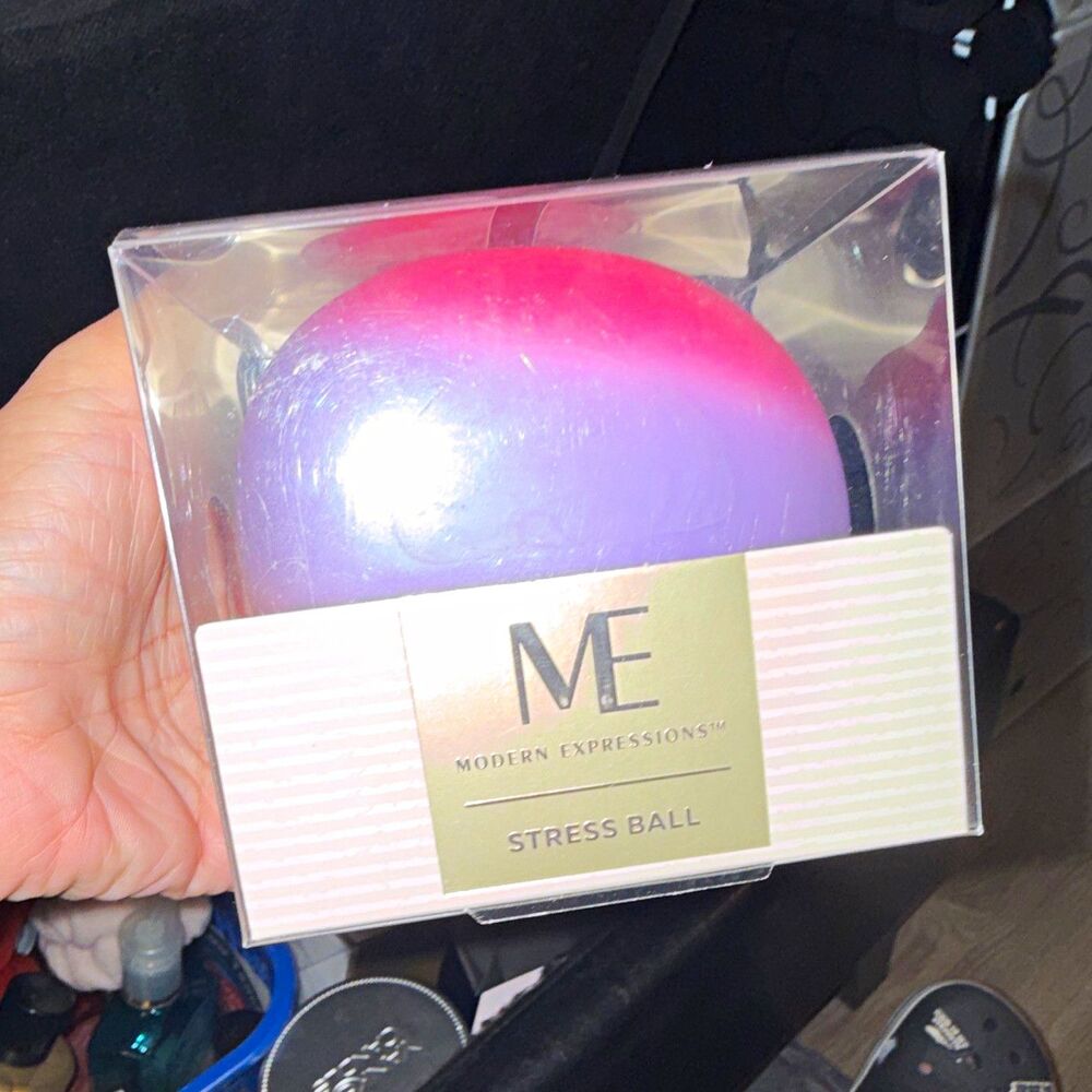 Modern Expressions Stress Ball, Pink & Purple Squeezable Stress Reliever